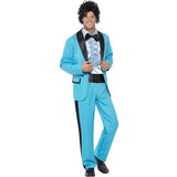 Smiffys 80s Prom King costume with blue jacket and trousers (British brand)