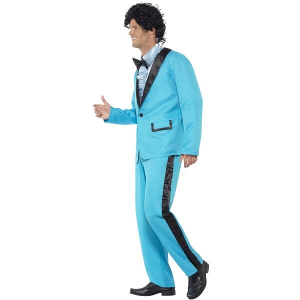 Smiffys 80s Prom King costume with blue jacket and trousers (British brand)