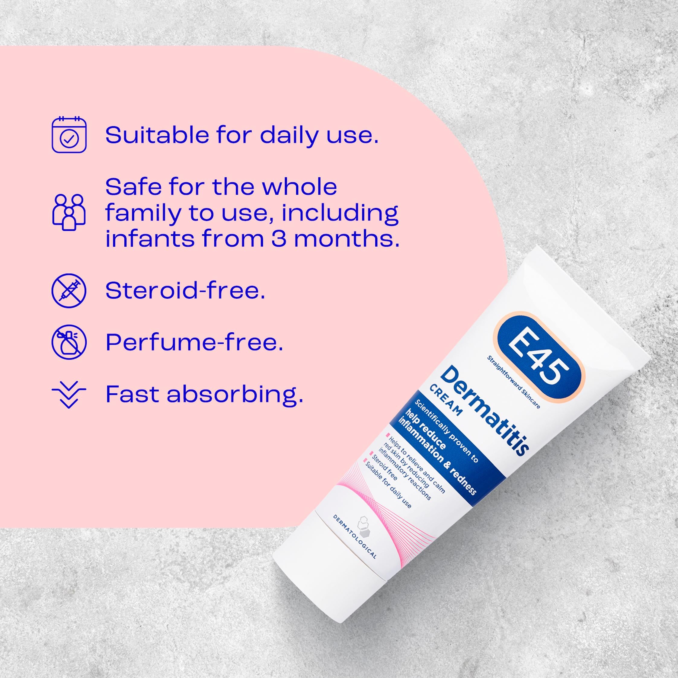 E45 Dermatitis Repair Cream 50ml tube - British product
