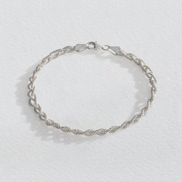 Revere Italian sterling silver three-strand braid bracelet, UK version