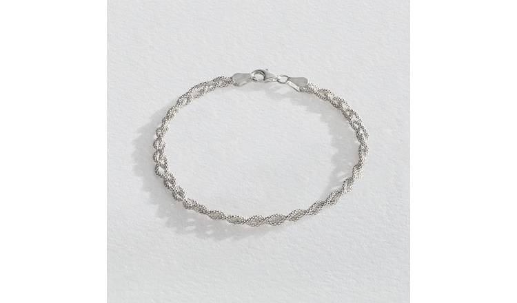 Revere Italian sterling silver three-strand braid bracelet, UK version