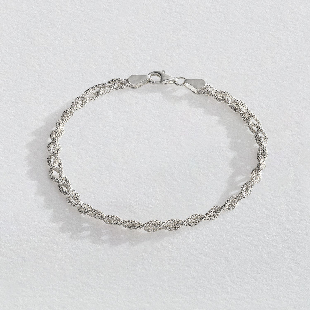 Revere Italian sterling silver three-strand braid bracelet, UK version