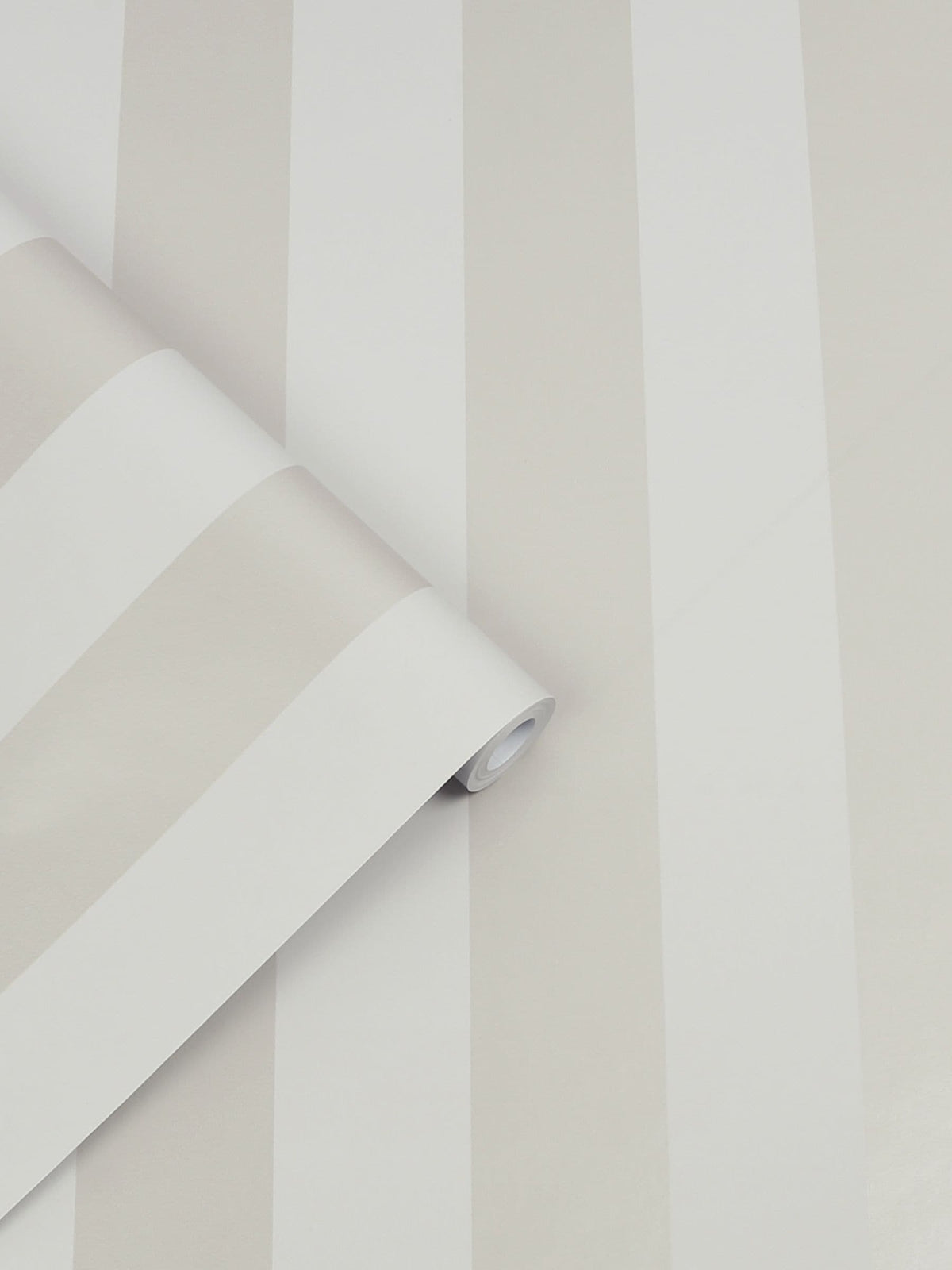 Laura Ashley Silver Lille Matt Perlised Stripe 10M Wallpaper