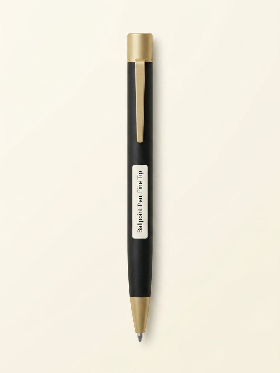 Cartier ballpoint pen small black lacquered gold-tone metal - British product