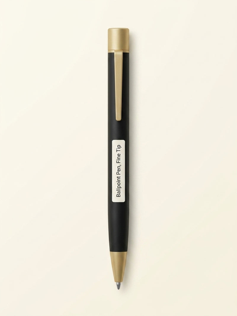 Cartier ballpoint pen small black lacquered gold-tone metal - British product