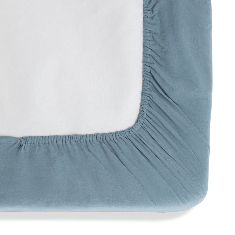 Habitat Cotton Rich Denim Fitted Sheet King Size, UK version