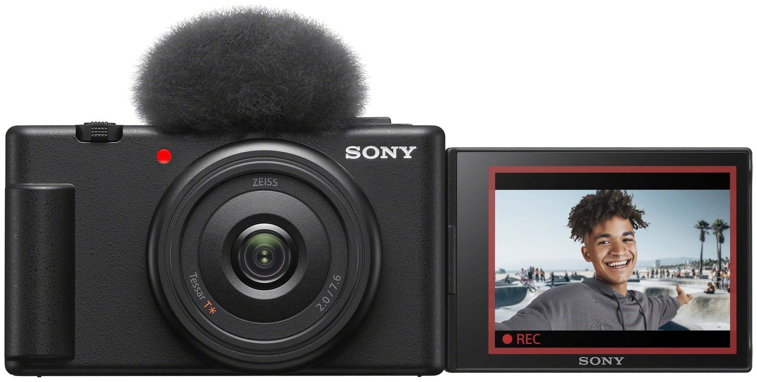 Sony ZV-1F black vlog camera (British brand)