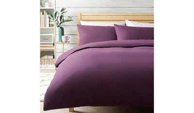 Argos Habitat Cotton Rich 180 Thread Count Grape Duvet Cover Set - Single- Buy online at McGrocer