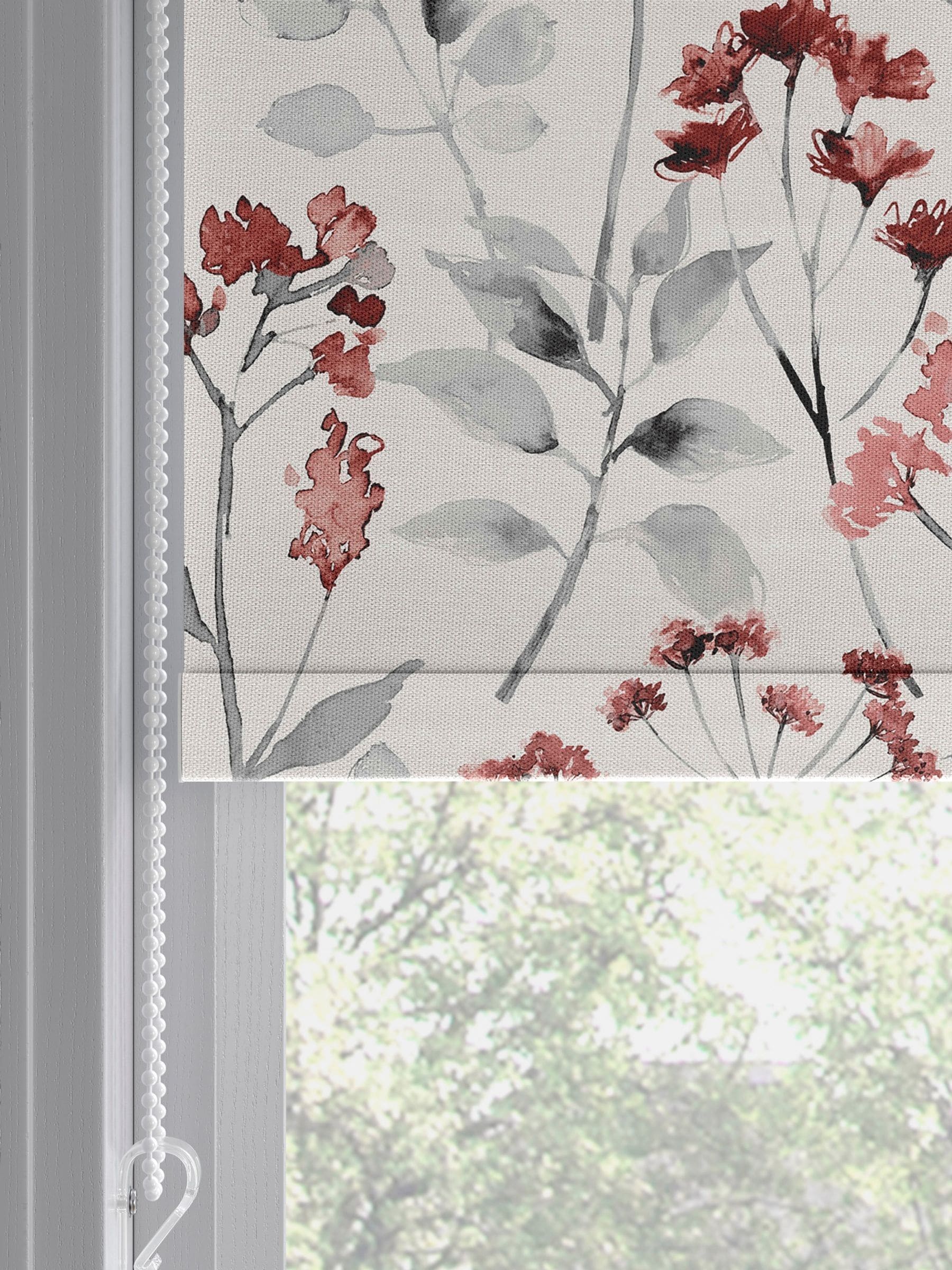 Next Red Isla Floral roller blind made to measure - British product