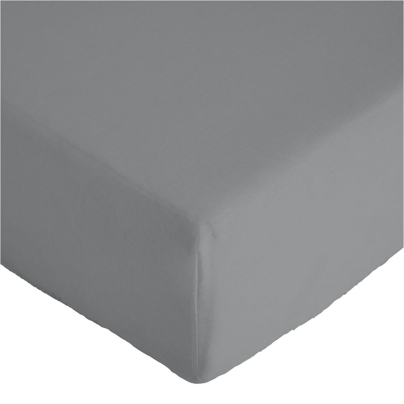 Argos Home plain grey double fitted sheet - British product