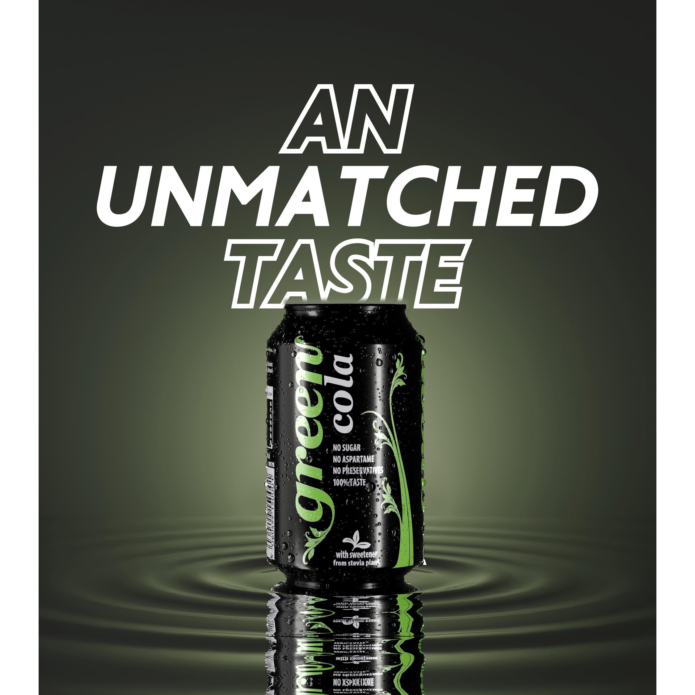 Green Cola low-calorie cola 4 cans 330ml, imported from the UK