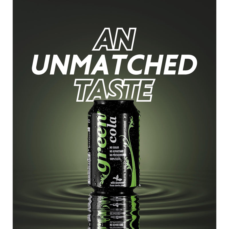 Green Cola low-calorie cola 4 cans 330ml, imported from the UK
