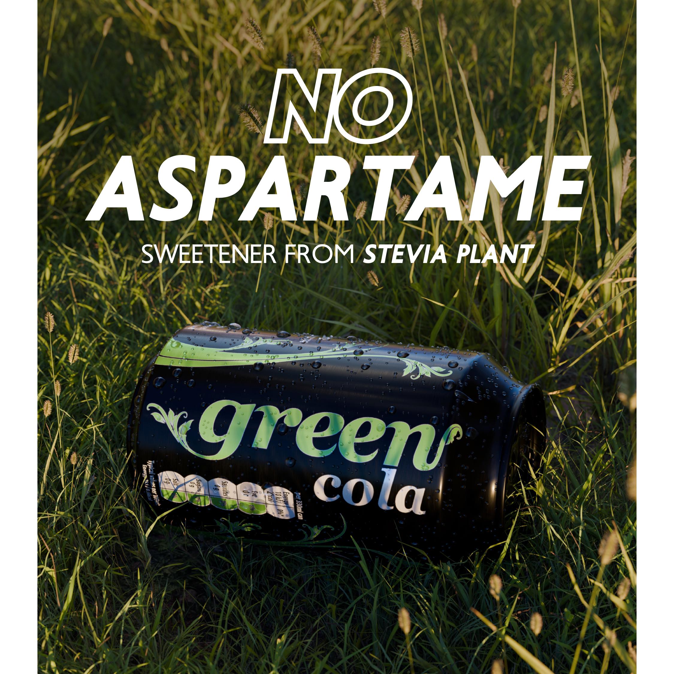 Green Cola low-calorie cola 4 cans 330ml, imported from the UK