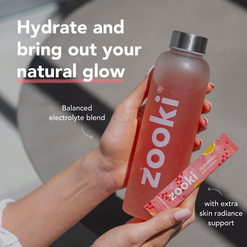 Zooki Electrolytes Skin Radiance supplement pomegranate lemon 5.1g, imported from the UK