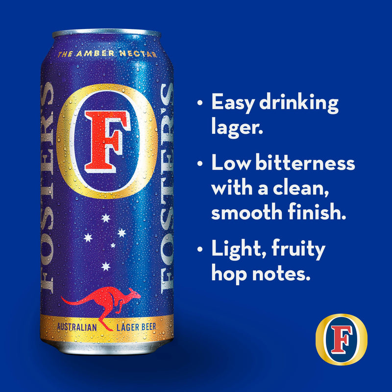 Foster's lager beer 10 pack 440ml cans (British brand)