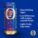 Foster's Lager beer cans 4x440ml, imported from the UK