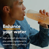 Zooki Electrolytes + Energy Focus peach supplement sachet - British product