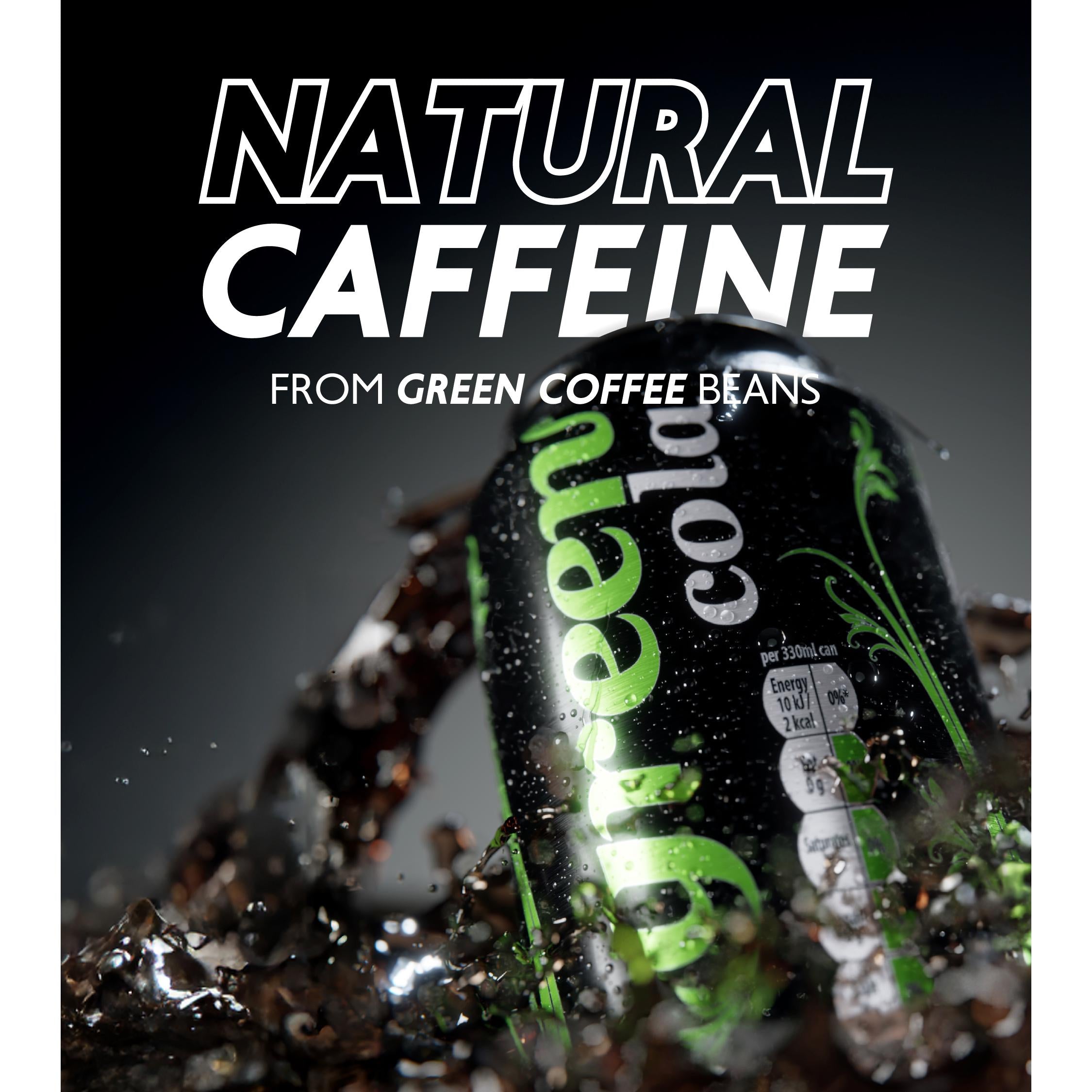 Green Cola low-calorie cola 4 cans 330ml, imported from the UK