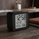 Acctim Cole radio controlled LCD display alarm clock black - British product