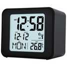 Acctim Cole funkgesteuerter LCD-Display-Wecker Schwarz - Britisches Produkt