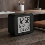 Acctim Cole radio controlled LCD display alarm clock black - British product