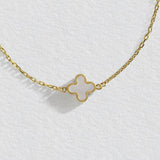 Revere clover bracelet 9ct yellow gold mother of pearl - British product