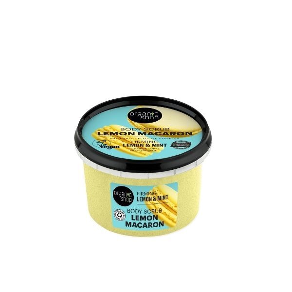 Organic Shop Lemon Macaron Body Scrub Lemon & Mint 250ml GOODS Superdrug   