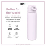 Ion8 Lilac Dusk water bottle 600ml, UK version