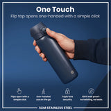 Ion8 Ash Navy water bottle 600ml, UK version
