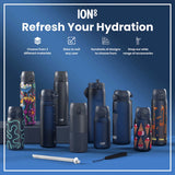 Ion8 Ash Navy water bottle 600ml, UK version