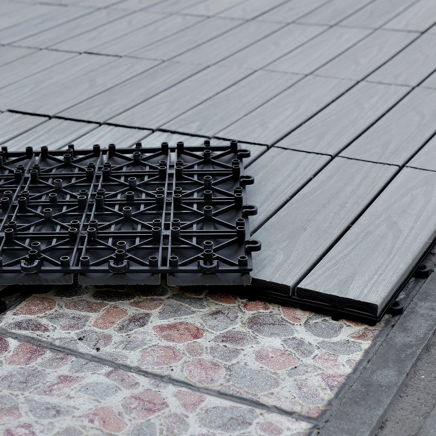 Workpro decking tiles grey 4 pieces (British brand)