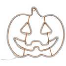 Argos Home Neon Pumpkin Sign 27x29cm - British product