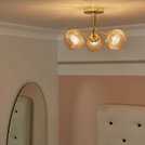 Habitat Edie champagne glass flush ceiling light, UK version