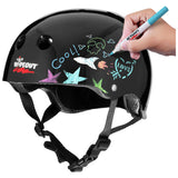 Wipeout dry erase kids bike helmet 52-56cm black (British brand)