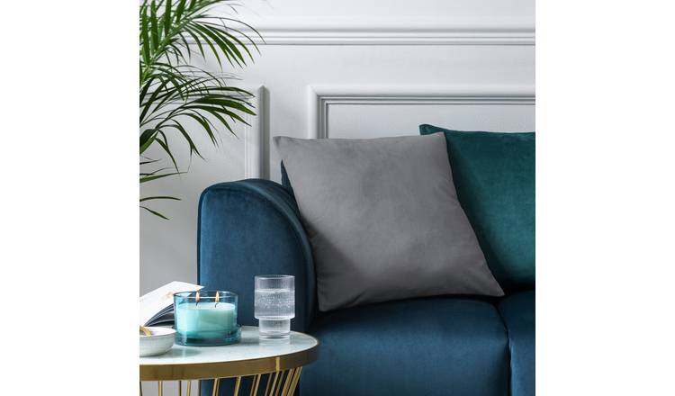 Habitat Velvet Cushion Cover Slate 43x43cm, UK version