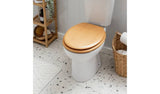 Argos Home pine effect toilet seat natural 45x37x5cm - British product