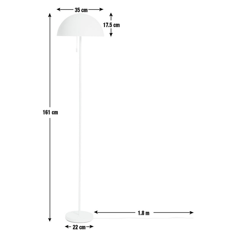 Habitat Modern Mushroom Floor Lamp in white, UK version