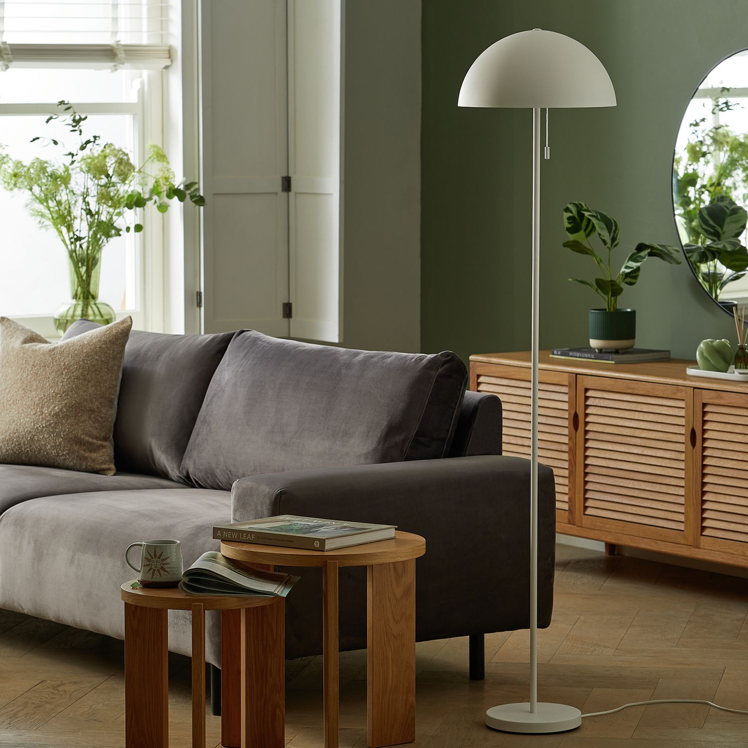 Habitat Modern Mushroom Floor Lamp in white, UK version