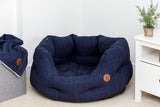 Petface Midnight Tweed Oval Dog Bed Large, imported from the UK