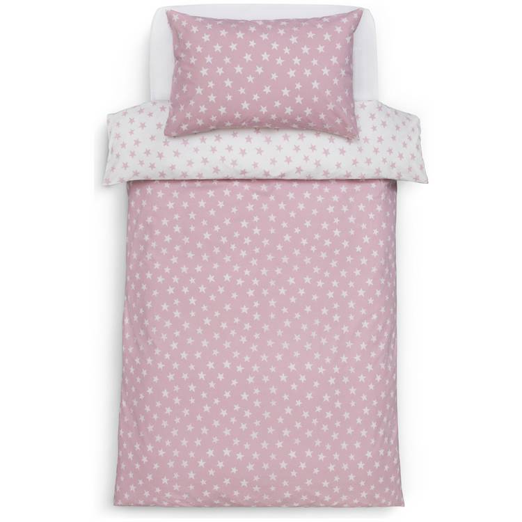 Habitat reversible star pink bedding set toddler - British product