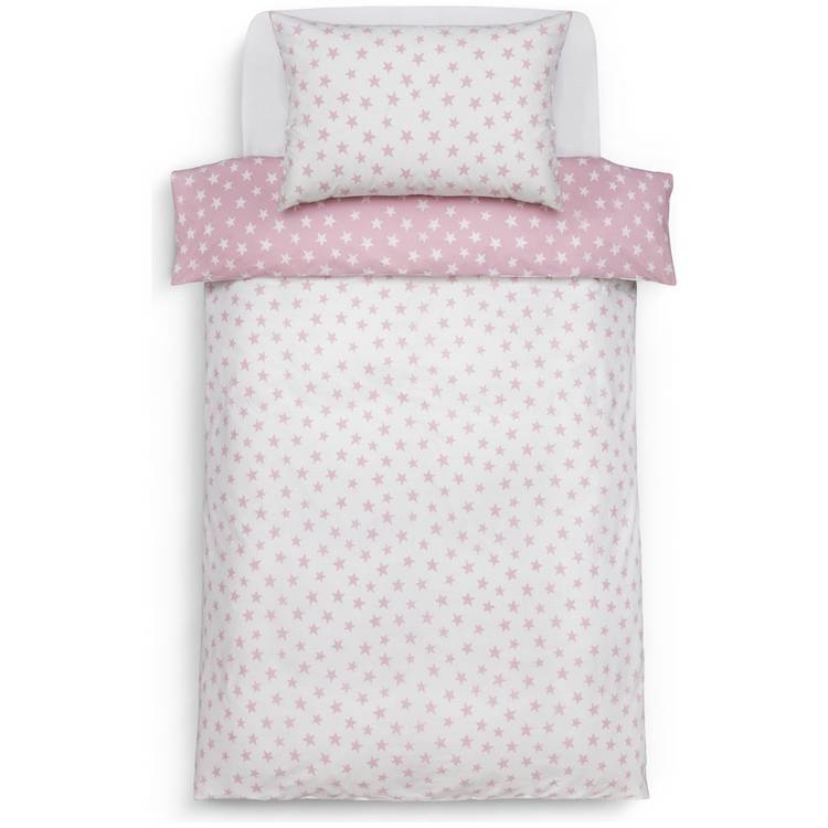 Habitat reversible star pink bedding set toddler - British product