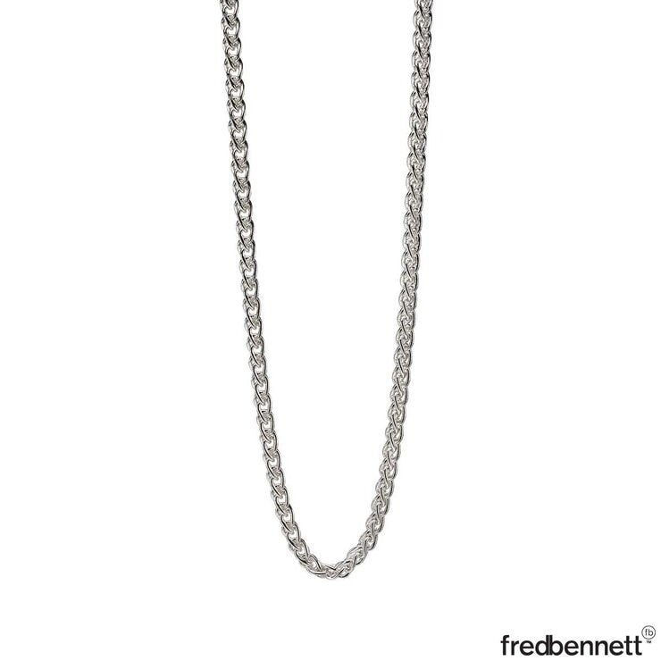 Fred Bennett heavyweight sterling silver Spiga chain necklace, imported from the UK