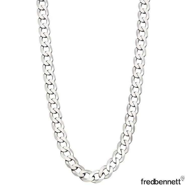Fred Bennett sterling silver curb chain necklace, imported from the UK