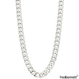 Fred Bennett sterling silver curb chain necklace, imported from the UK