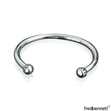 Fred Bennett oxidised patterned sterling silver bangle (British brand)
