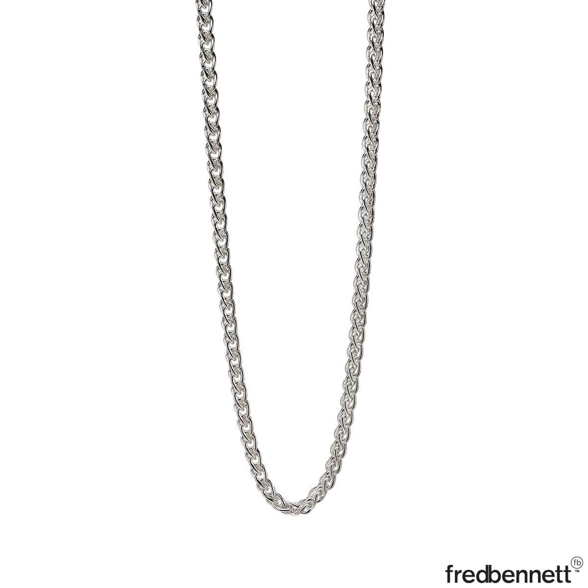 Fred Bennett heavyweight sterling silver Spiga chain necklace, imported from the UK