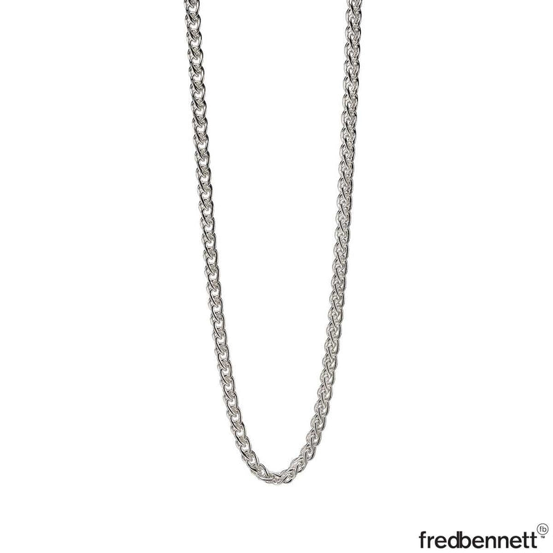 Fred Bennett heavyweight sterling silver Spiga chain necklace, imported from the UK