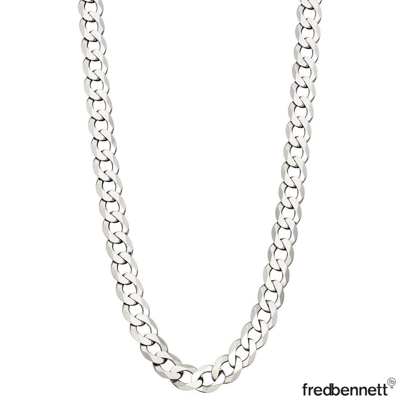 Fred Bennett sterling silver curb chain necklace, imported from the UK