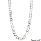 Fred Bennett sterling silver curb chain necklace, imported from the UK