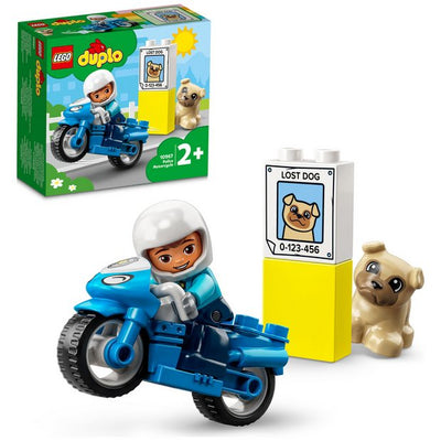 لعبة دراجة نارية شرطة Lego DUPLO للإنقاذ للأطفال الصغار